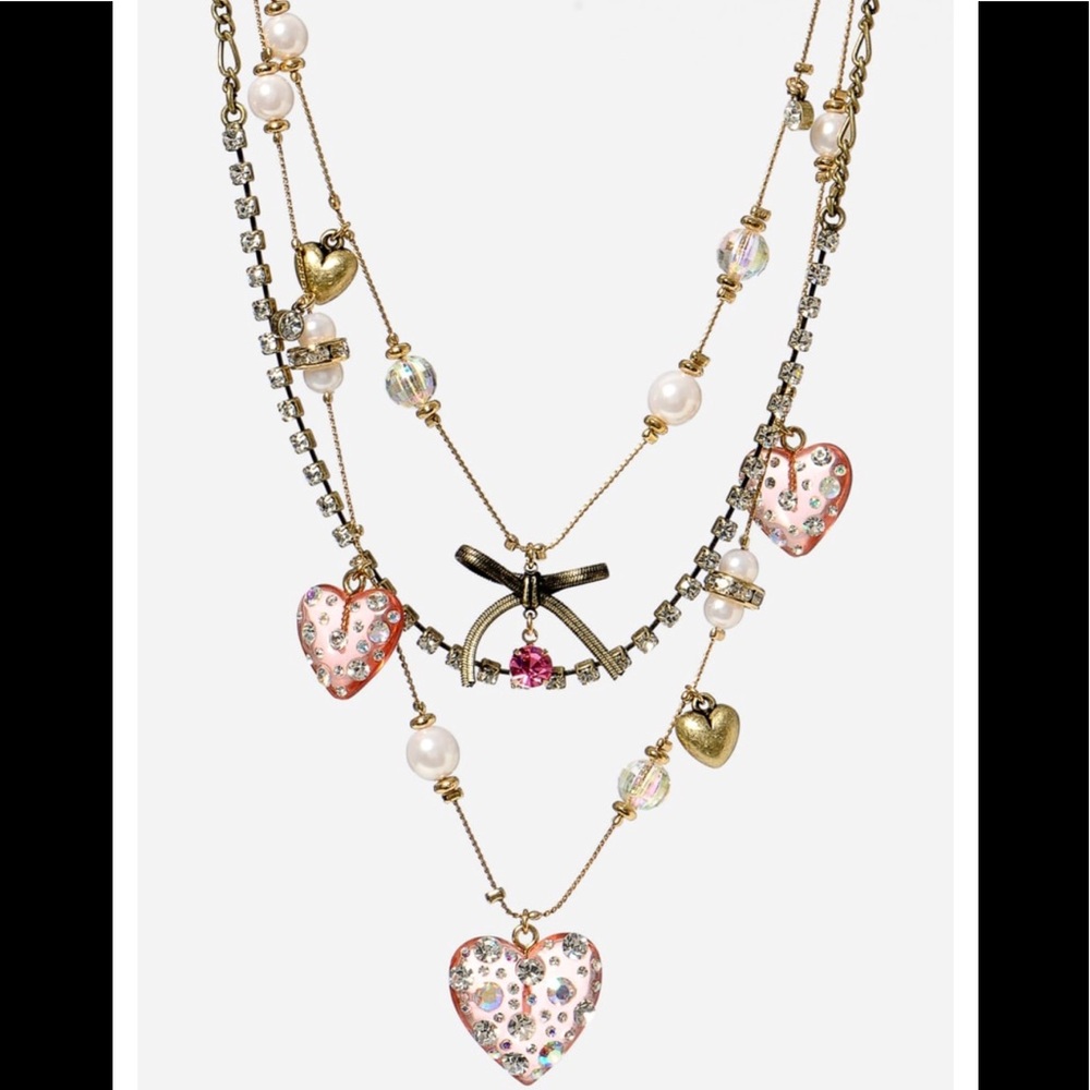 Betsey Johnson multi strand necklace